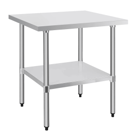 30" x 30" 18-Gauge Stainless Steel Commercial Work Table