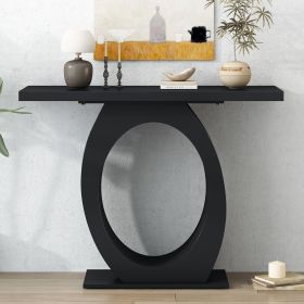 Mirod Stylish Modern Console Table with Egg-Shaped Base,Enhanced Stability and Durability,Sleek Design for Home Decor