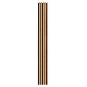 Wood Slat Acoustic Panels, 7.9 x 94.5 inch, MDF Accent Wooden Wall Panels for Modern Interior Wall Decor (Wood-Like Color: Light Oak, size: L7.9 x W94.5 in x 4 PCS)